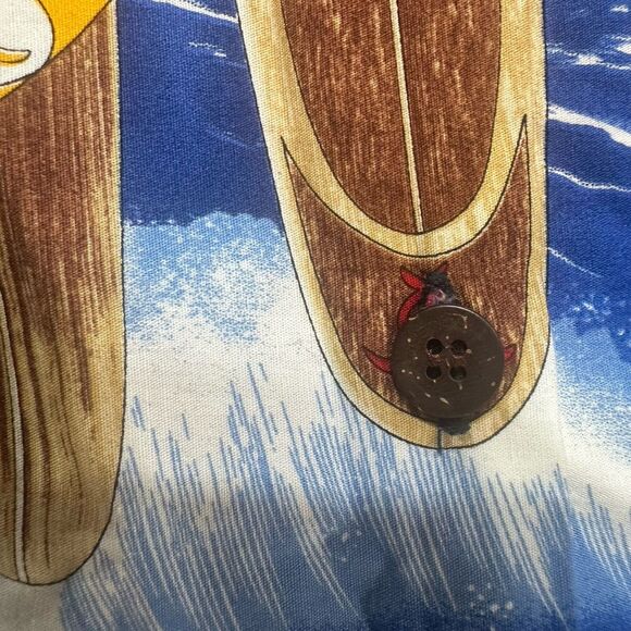 HAWAIIAN RESERVE COLLECTION Men's Blue Surfboard Graphic Button Up Shirt Large - Picture 5 of 8